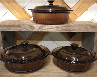 Caçarola de panelas Visions tamanhos 24 onças, 1 qt ou 2,5 qt Corning