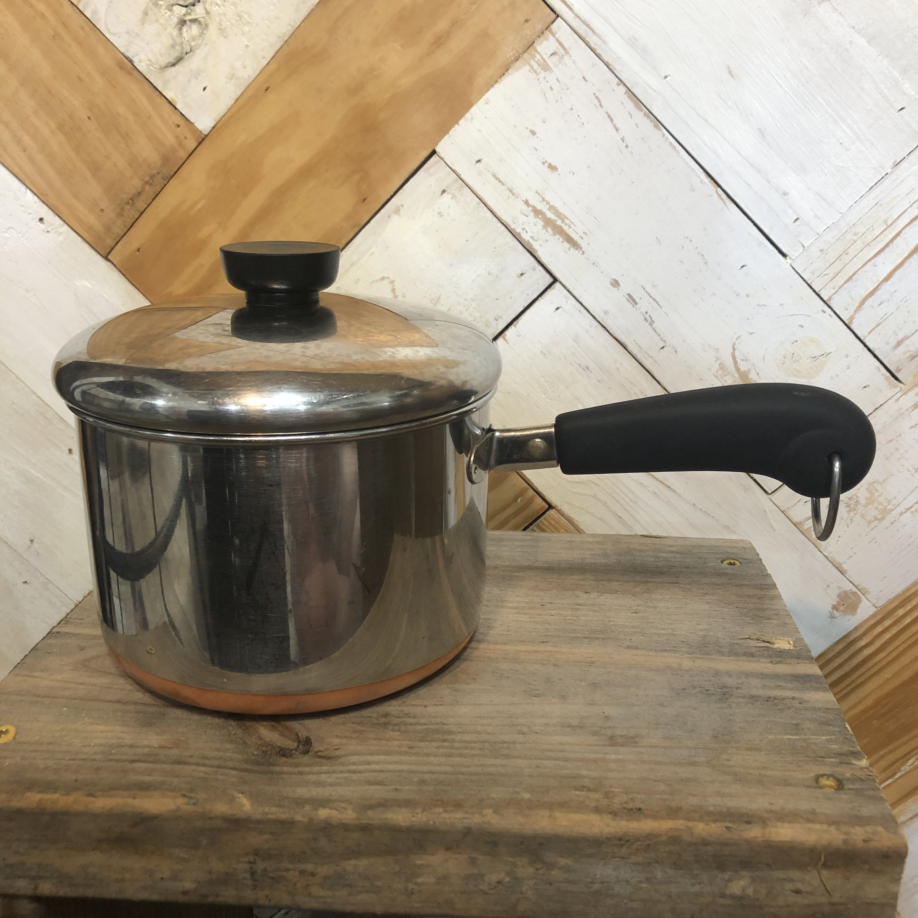 Vintage Revere Ware Copper Bottom Pots Pans Teapot Kitchen