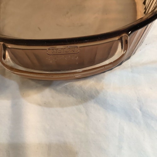 Corning Ware Visions Amber Roaster 4L Oval Ribbed Casserole Dutch shops Oven with Lid
