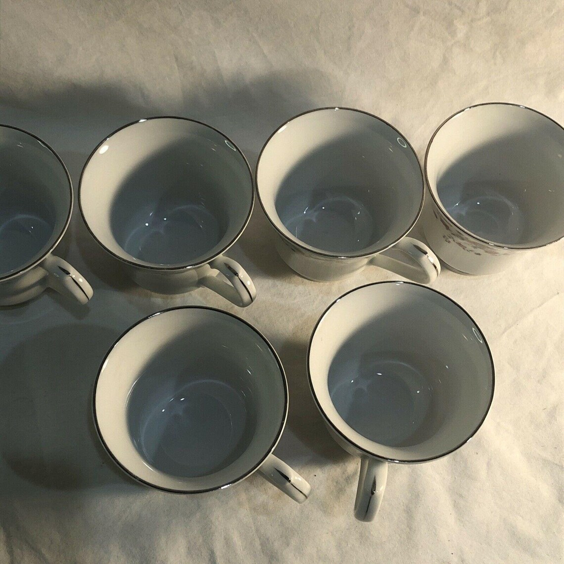 Liling Fine China Pearl Cups W/ josephine Pattern Set of 6 Etsy UK