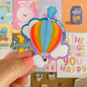 New Mexico Sticker | State Sticker | Hot Air Balloon | Land of Enchantment | NM Keepsake