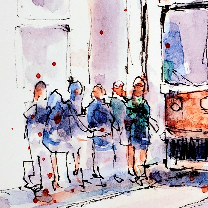 Watercolour Print Toronto Streetcar image 2