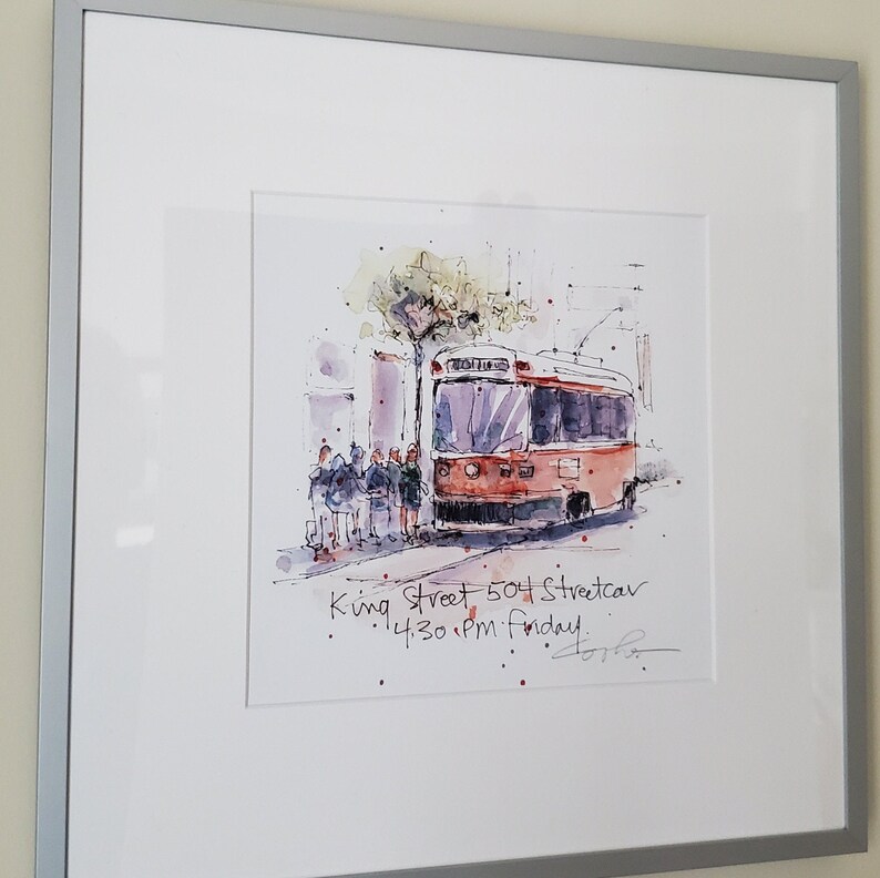 Watercolour Print Toronto Streetcar image 6