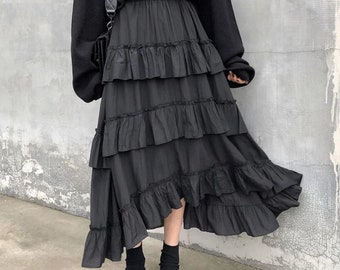 black flowy skirt 8x10