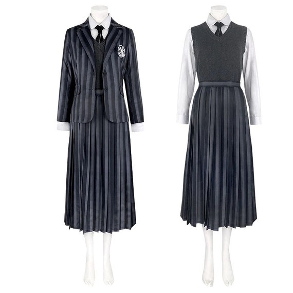 Wednesday Addams Cosplay Costume Dress Addams Family Halloween School  Uniform