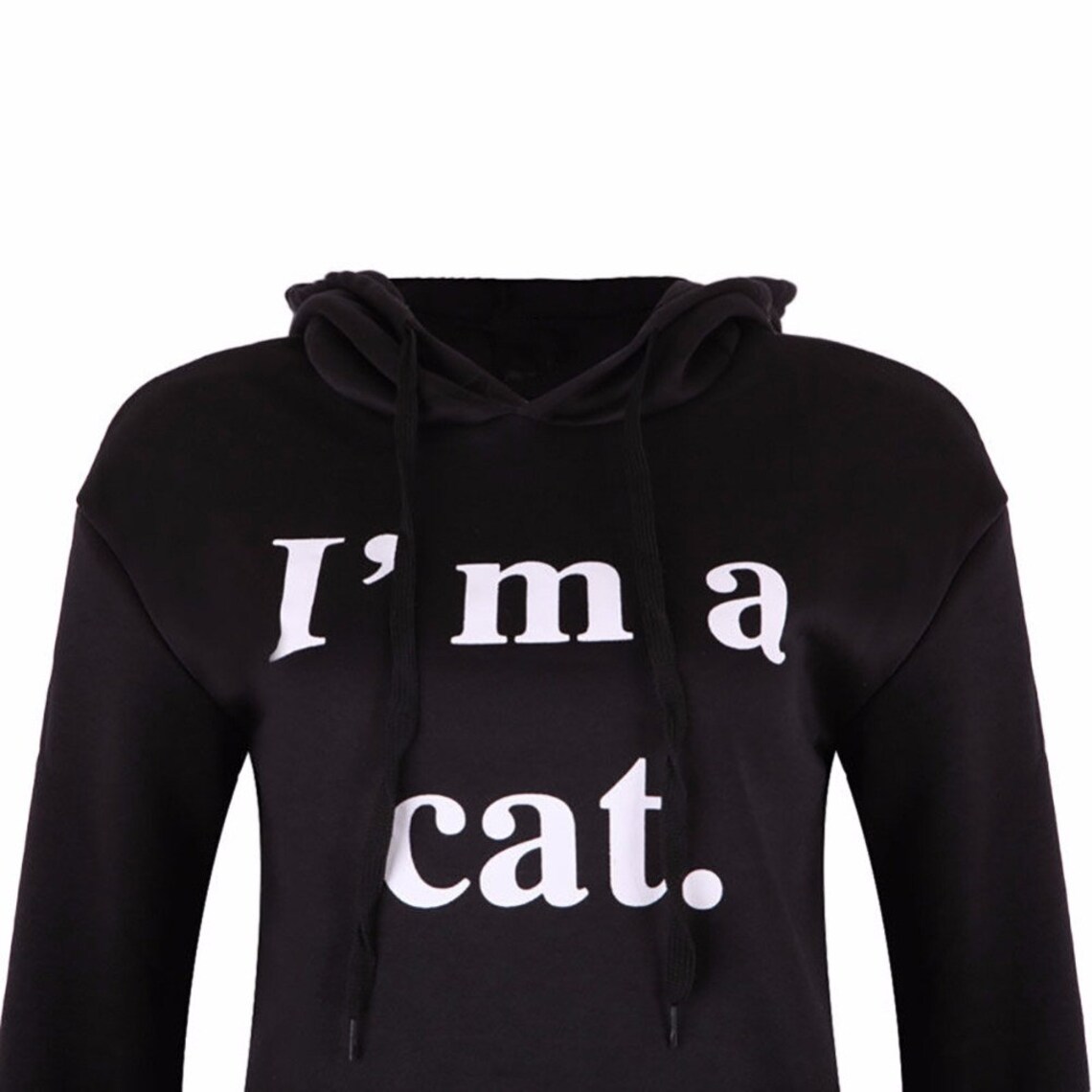 CAT EAR Hoodie for Women Cute Light Sweatshirt With Cat Ears Etsy