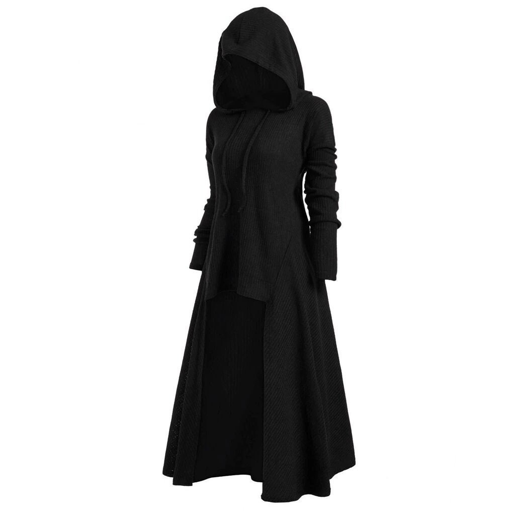  SUFCOMOU Cape Coat Women Hooded Poncho Cloak Vintage Plus Size  Outwear Open Front Jacket Wool Blend Trench Coat Winter Button Front Split  Sleeve Casual Top Baggy Solid Warm Loose Clothes Black 