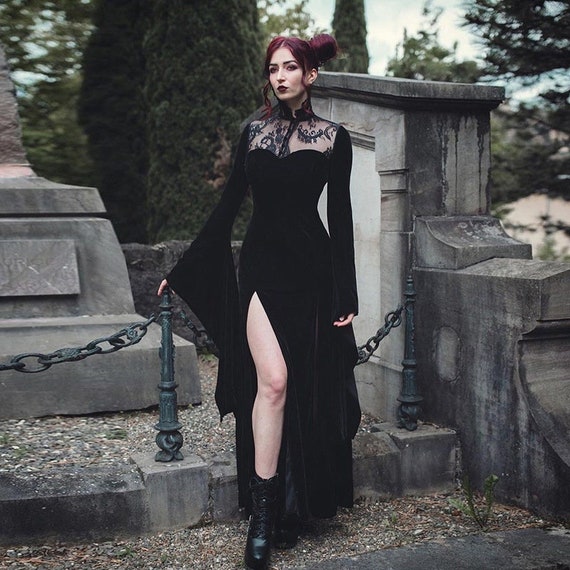 Vestido largo gótico / Vestido ROMANTIC GOTH / Ropa gótica - Etsy España