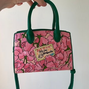 Blumen von einem Freund handgemalte Geldbörse Studio Ghibli Disney Geldbörse benutzerdefinierte Disney