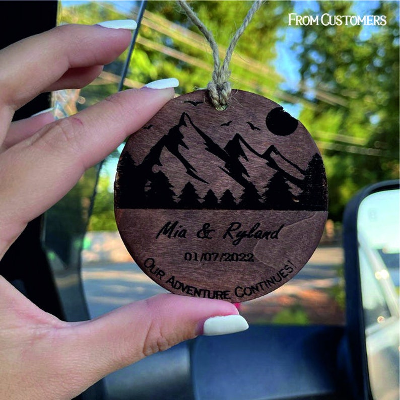 Wood Christmas Ornament San Francisco Opening large release sale Mall Rustic Favor Engraved Favors Wedding