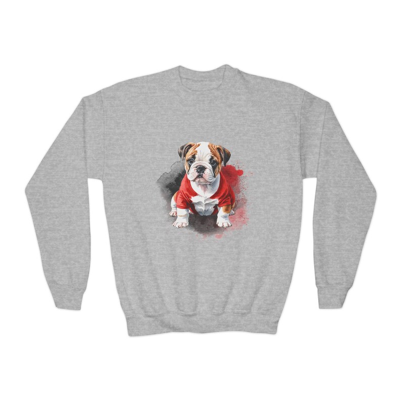 Sweat-shirt noir et rouge pour chiot bouledogue saison de football image 4