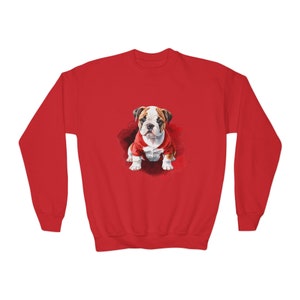 Sweat-shirt noir et rouge pour chiot bouledogue saison de football image 7