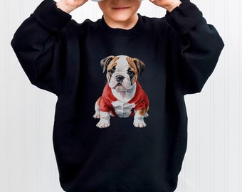 jeunes ras du cou bouledogue chiot red football