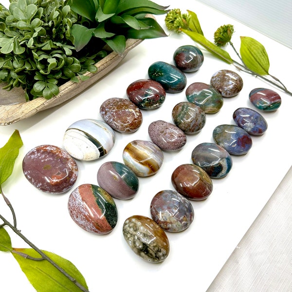 You Choose Ocean Jasper Palmstone, Colorful Ocean Jasper, Sea Jasper, Cosmic Sea Jasper, Crystal Palmstone, Healing Crystal