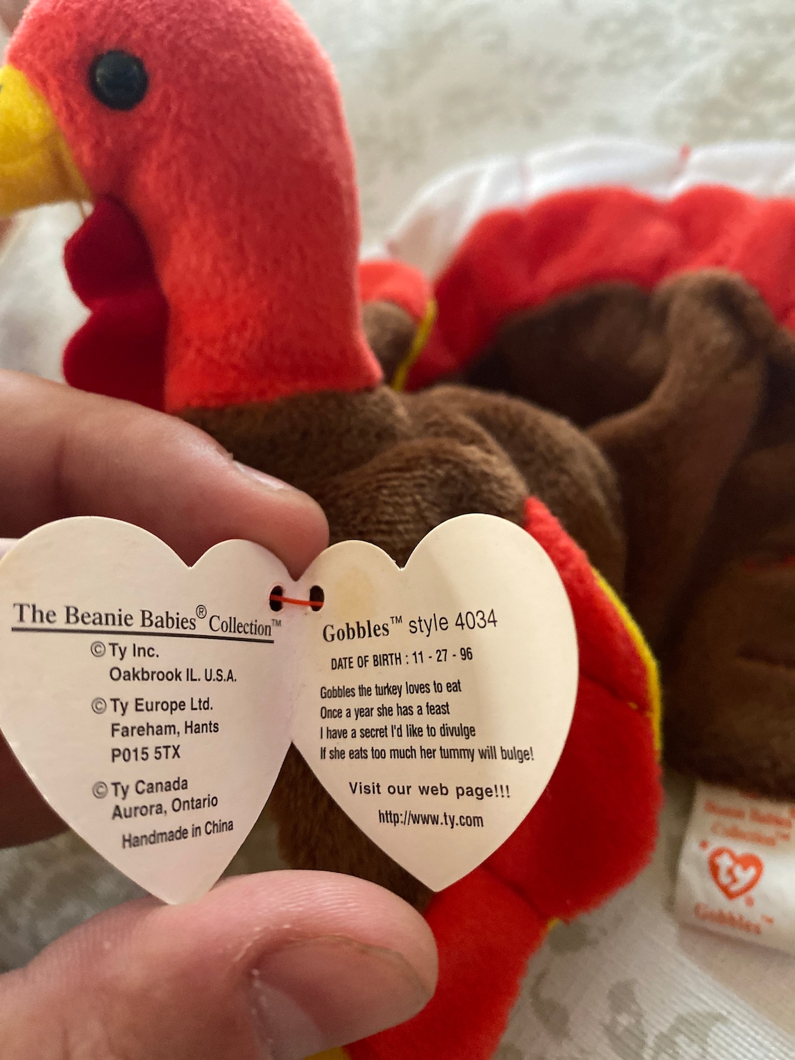 Gobbles Beanie Baby 1st Edition - Etsy UK