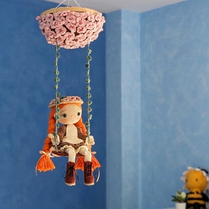 Anne Shirley Crochet Doll Mobile Pattern: Amigurumi PDF