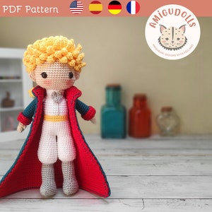 Patrón de El Principito con abrigo casaca amigurumi PDF, patrón del Principito crochet ganchillo tutorial