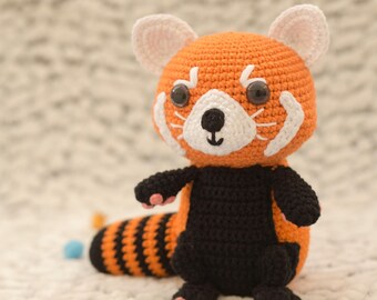 レッサーパンダのあみぐるみかぎ針編みパターン (PDF) - Etsy 日本