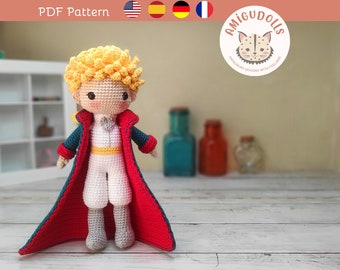 The Little Prince with coat Amigurumi crochet pattern PDF tutorial pattern doll