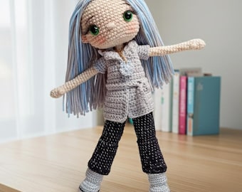Lucero Crochet Doll Pattern PDF | Amigurumi with Jacket & Trousers | Digital Download