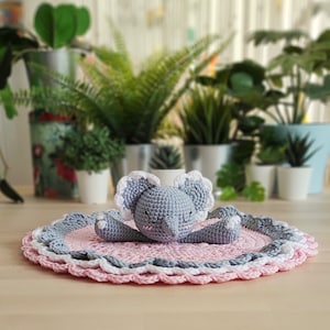 Crochet Elephant Lovey Pattern: Amigurumi Baby Blanket (PDF Pattern)