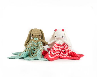 Bunny Lovey Crochet Pattern: Amigurumi Baby Blanket (PDF Pattern)