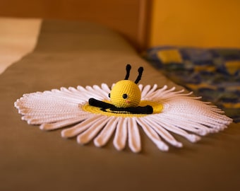 Crochet Bee Lovey Pattern: Mel the Bee Baby Blanket (PDF Download)
