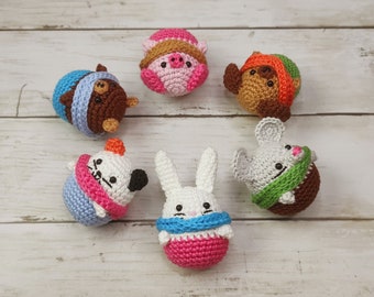 Animalitos amigurumi patrón PDF, pequeños amigurumis de conejito