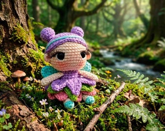 Mini Fairy Lili Crochet Pattern: 11cm Amigurumi Doll (PDF Download)