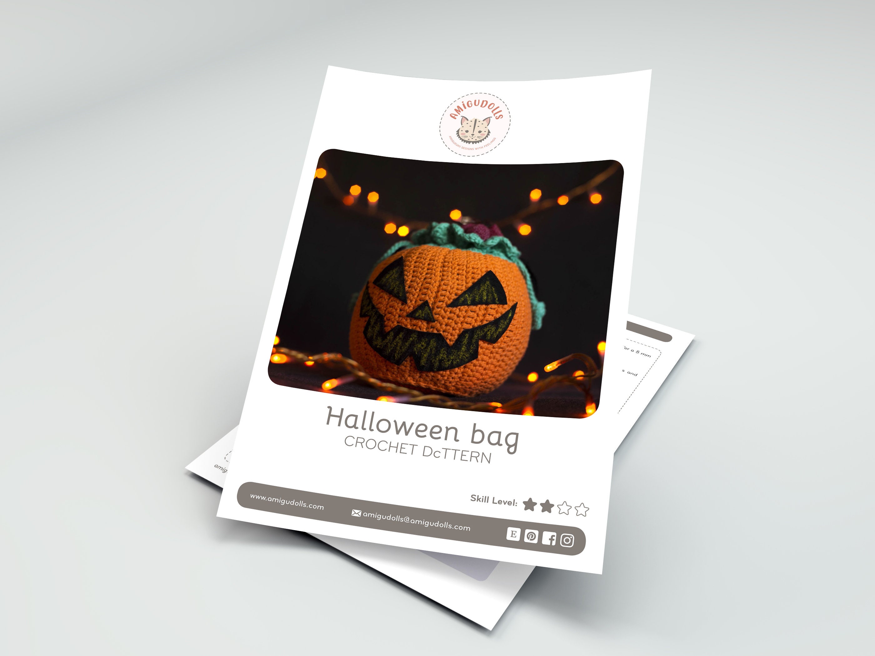 Jack-o-lantern Treat Bag Crochet Halloween Patterns Trick or - Etsy