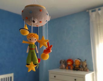 Little Prince Crochet Mobile Pattern: Amigurumi Carrousel (PDF Pattern)