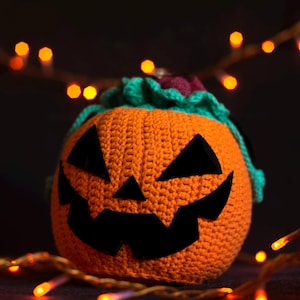 Crochet Jack-O-Lantern Treat Bag Pattern (PDF Pattern)