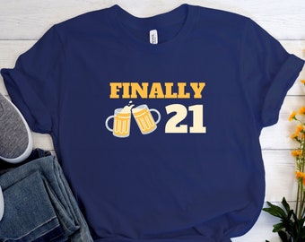 Enfin 21 chemise, chemise d’anniversaire 21, cadeau d’anniversaire de 21 ans, tshirt d’anniversaire 21, chemise de fête d’anniversaire