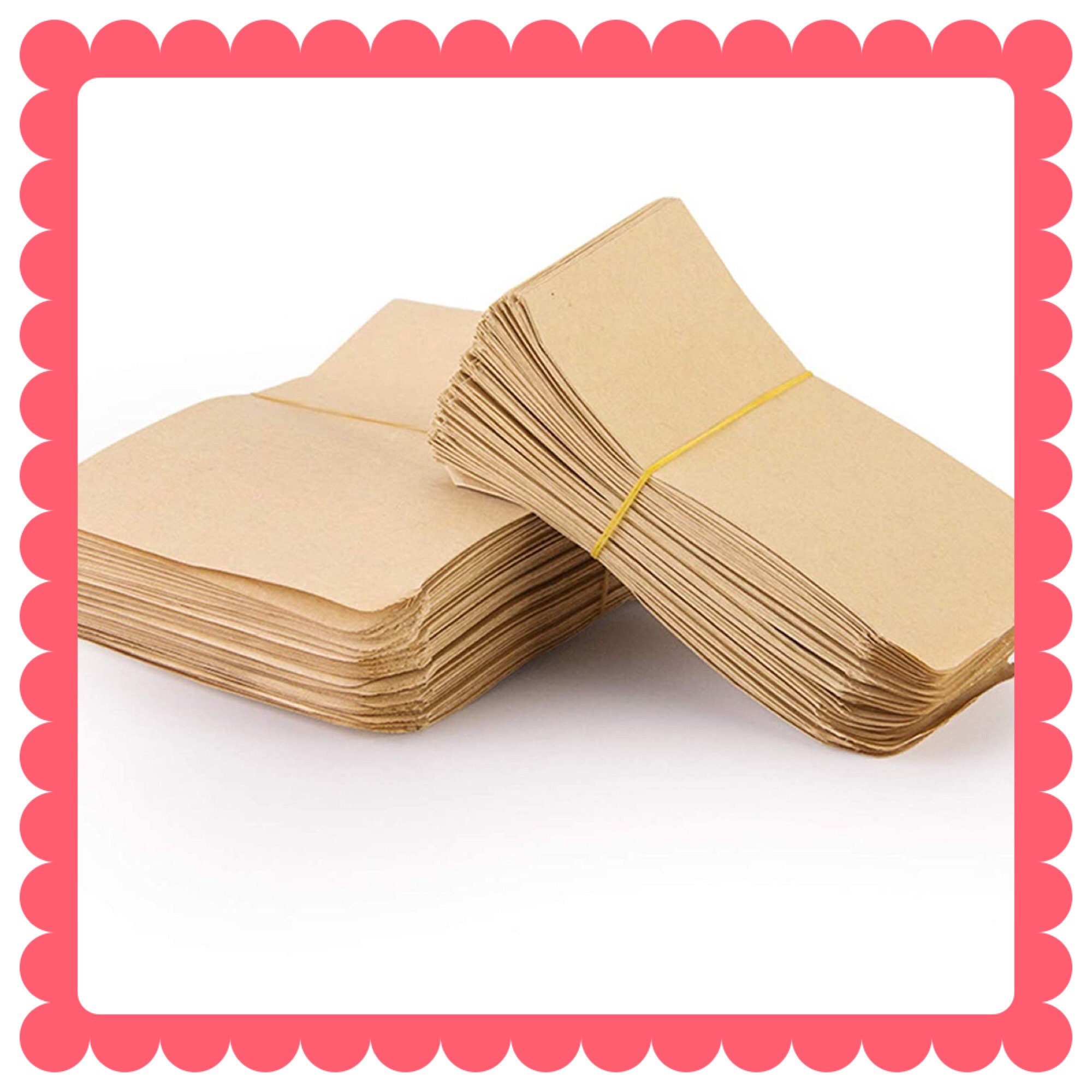 25 Custom Printed Seed Packets Brown Kraft Envelopes Personalized Rustic  Wedding Favor Envelopes Let Love Grow Gift Envelopes 