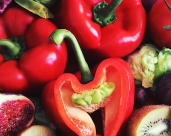 25+ semi di pimento a forma di cuore - peperoncino pimento o peperoncino ciliegia, una varietà di peperone dolce e delicato, ideale per ripieni o conserve - spedizione gratuita