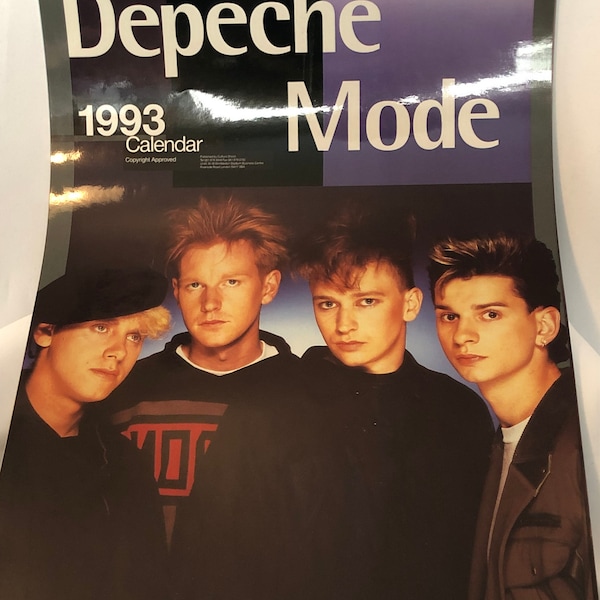 Depeche Mode-Vintage Collectable-1993 Calendar -approx 12" by 16"