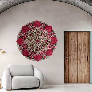 Chakra Mandala Decor , Spiritual Wall Art , Handmade Wood Decor , Hippie Wall Decor , Wall Hangings , Circle Wood Art , Chakras Wall Art