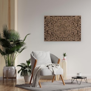 Unique Wall Art , Wood Mandala Art , Large Wall Decor , 3D Modern Wall Art , Large Wall Art , Mandala Wood Art , Mandala Wall Decor