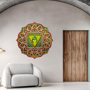 Wooden Boho Decor , Spiritual Symbols , Abstract Wall Art , Chakra Wall Art , Housewarming Gift , Decorative Mandala , Mandala Chakra Decor