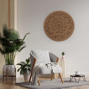 Modern Wall Art , Boho Wall Decor , Bedroom Wall Art , 3D Layered Mandala , Wood Wall Art Modern , Handmade Wood Decor , Wooden Mandala Art