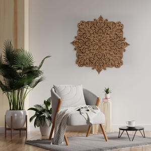 3D gelaagde mandala, mandala muur decor, 3D mandala houtkunst, muurdecoratie huis, 3D houten muur kunst, boho muur decor, houten muur kunst modern