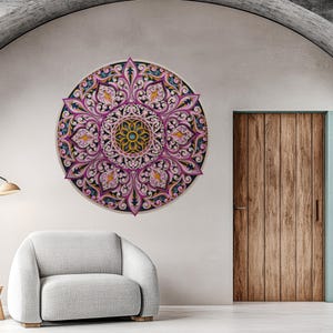 Large Wall Art , Mandala Decoration , Wall Hangings , Mandala Wall Art , Minimal Boho Decor , Wooden Handmade Gift , Boho Wall Decor