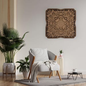Mandala Wall Hanging , Unique Wall Art , Painted Mandala Art , Handmade Wood Decor, Wooden Mandala Art, 3D Mandala Art, Geometric Wall Decor