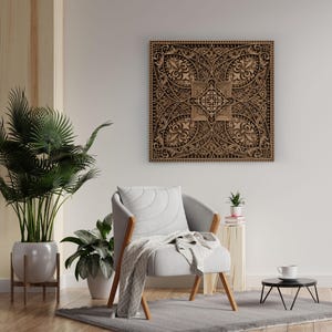 Mandala Wall Hanging , Unique Wall Art , Painted Mandala Art , Handmade Wood Decor, Wooden Mandala Art, 3D Mandala Art, Geometric Wall Decor