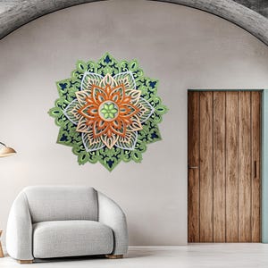 Flower Wall Decor , Chakra Mandala Decor , Housewarming Gift , Modern Wood Wall Art , Chakra Wall Hanging, Boho Wall Art, Wooden Mandala Art