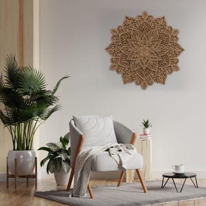 Decorazione murale mandala, decorazione murale mandala, arte murale mandala, arte murale in legno, decorazione in legno fatta a mano, grande decorazione murale, arte mandala a strati