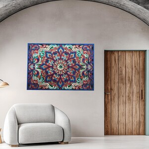 Carved Wood Art , Wooden Gift Decor , Art Deco Wall Art , 3D Mandala Art , Hippie Room Decor , Chakra Mandala Decor , Chakra Wall Decor