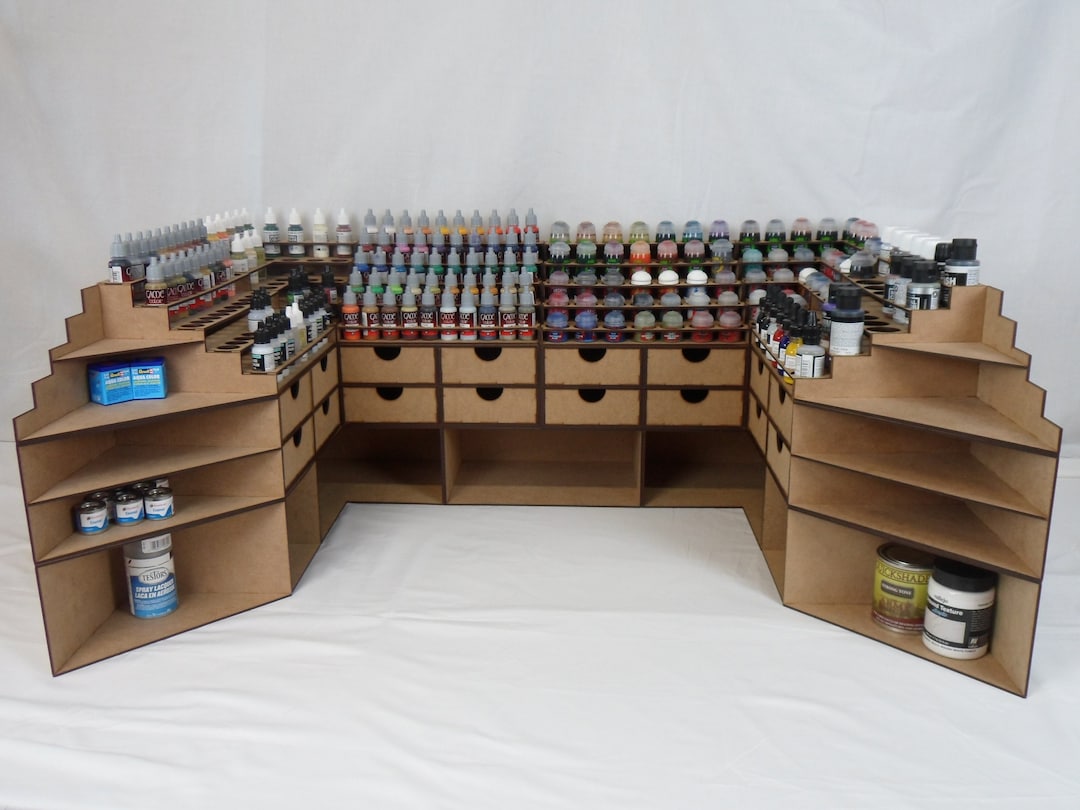 Mega Paint Desk Set With Ends and Hutches Modular Setup for Etsy UK