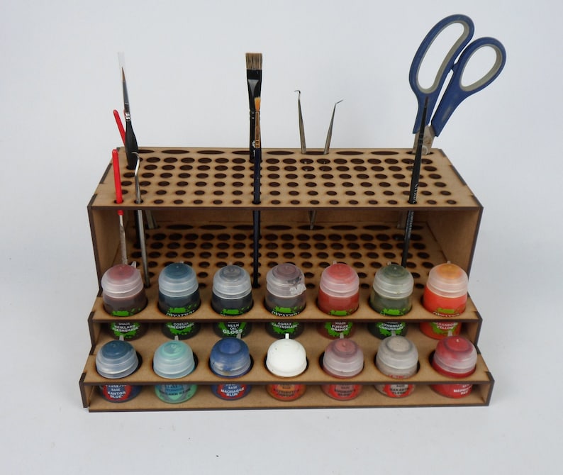 Paint Brush & Tool stand 5 tiered desk stand rack Modular Etsy