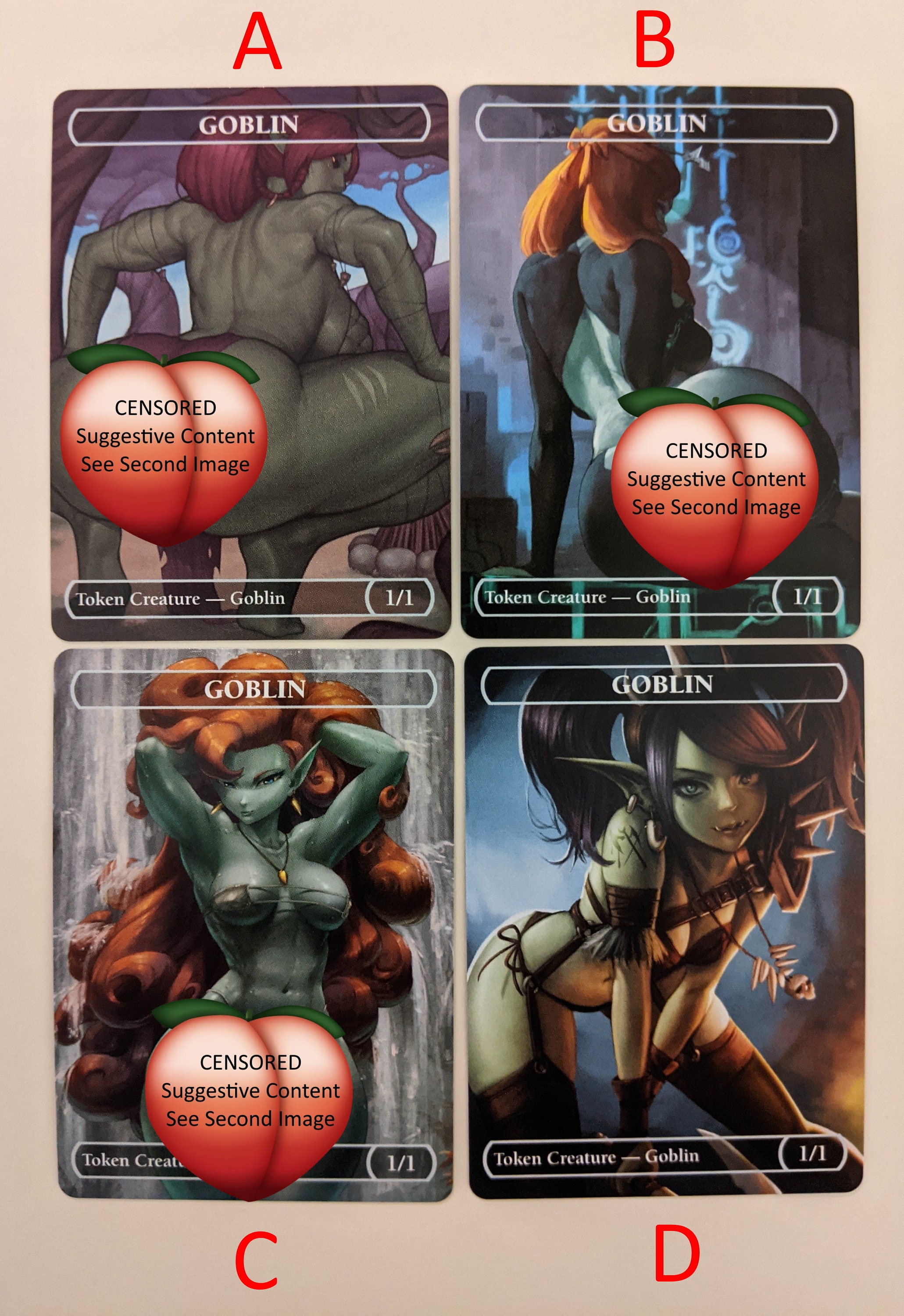 MTG - 1/1 Goblin Token - Custom Sexy Borderless Full Art Token